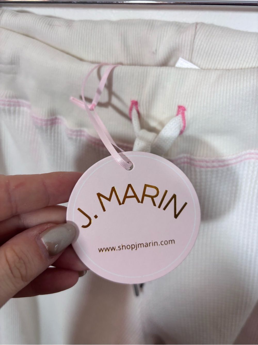 J.Marin The Thermal Jogger - Natural NWT Large Organic Cotton Waffle lounge - Picture 10 of 14